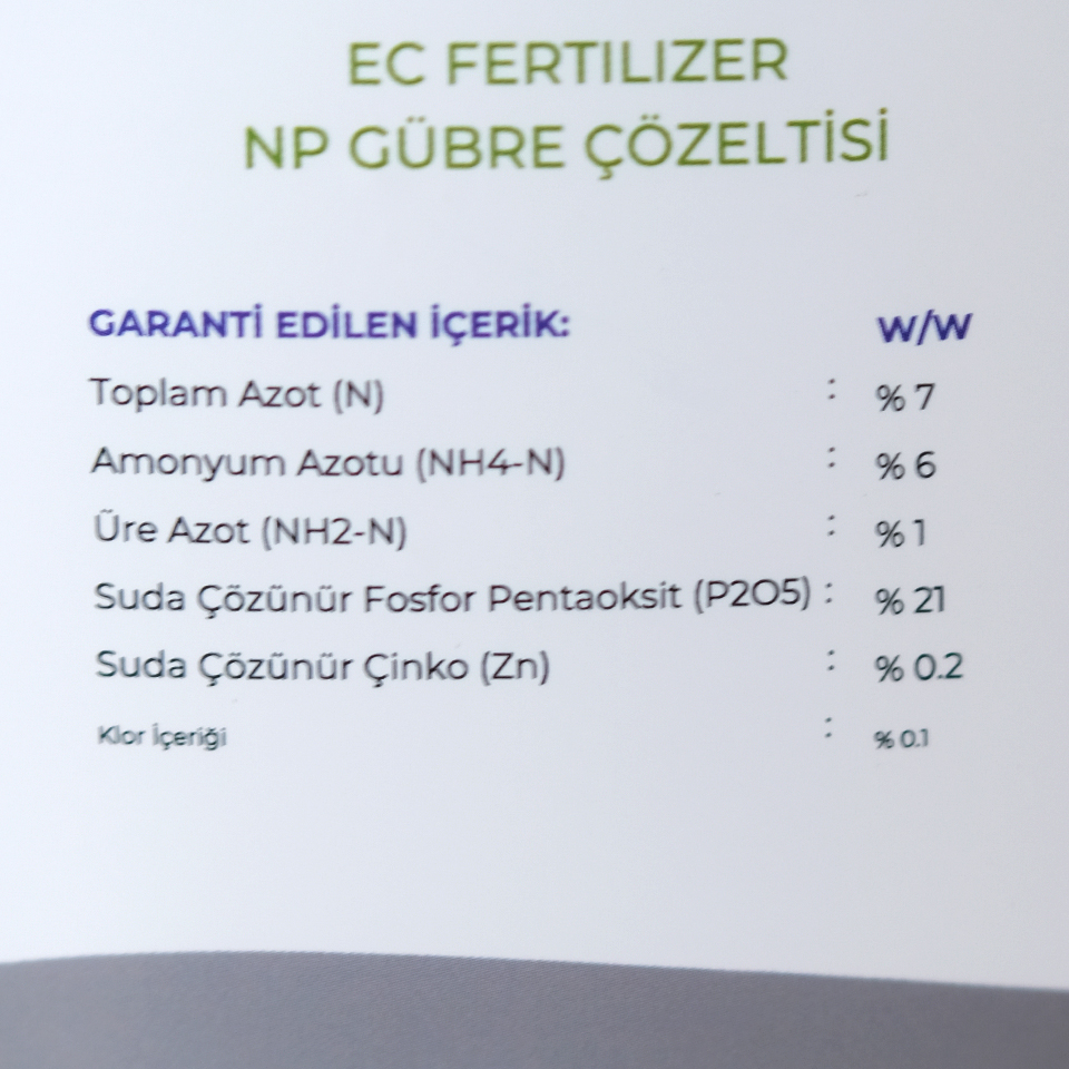 Hekagro Structure 7-21-0 Sıvı Taban Gübresi 15 Lt