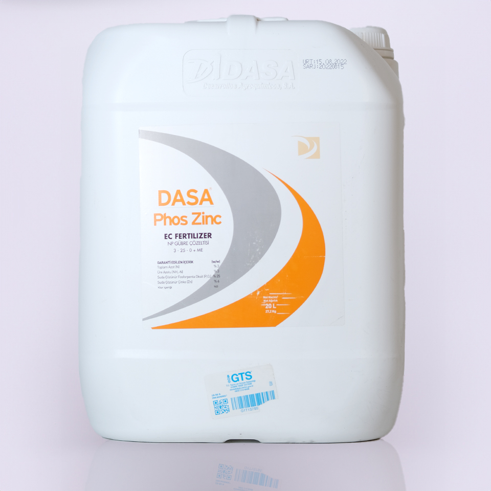 Dasa Phos Zinc %6 Çinko %25 Çinko 20 Lt