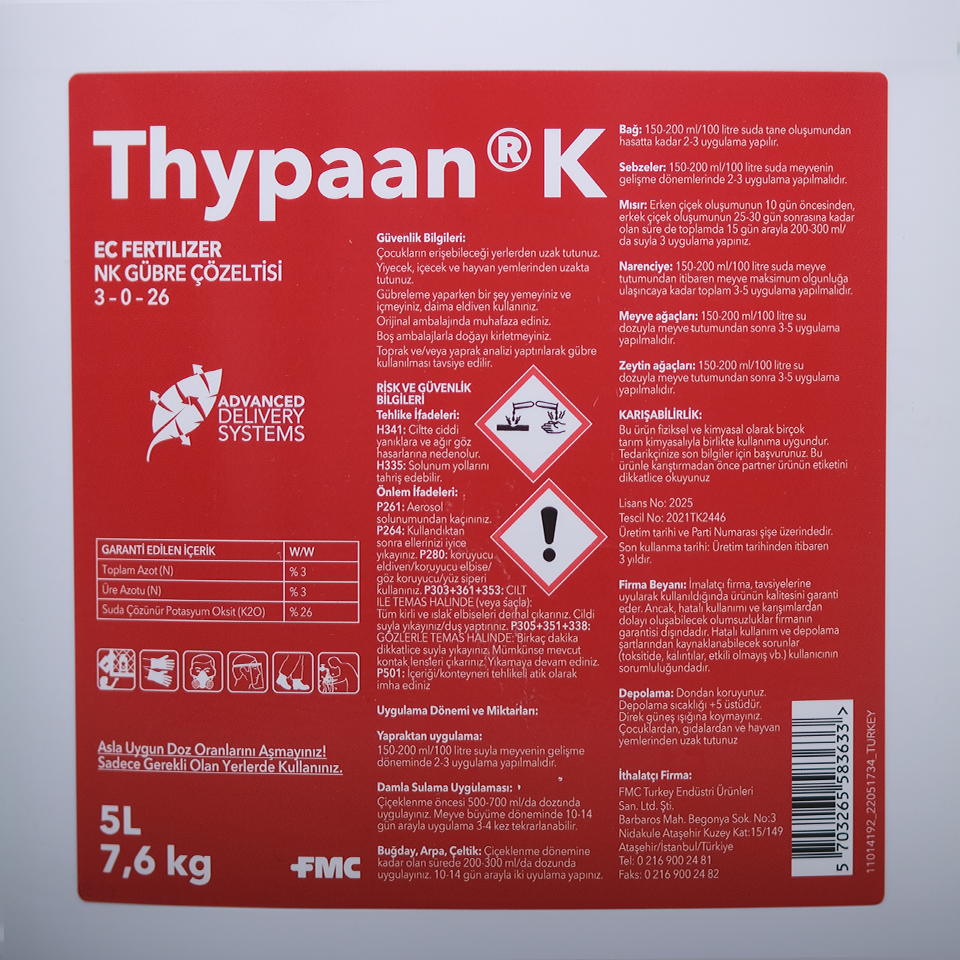 FMC Thypaan K Potasyum 5LT