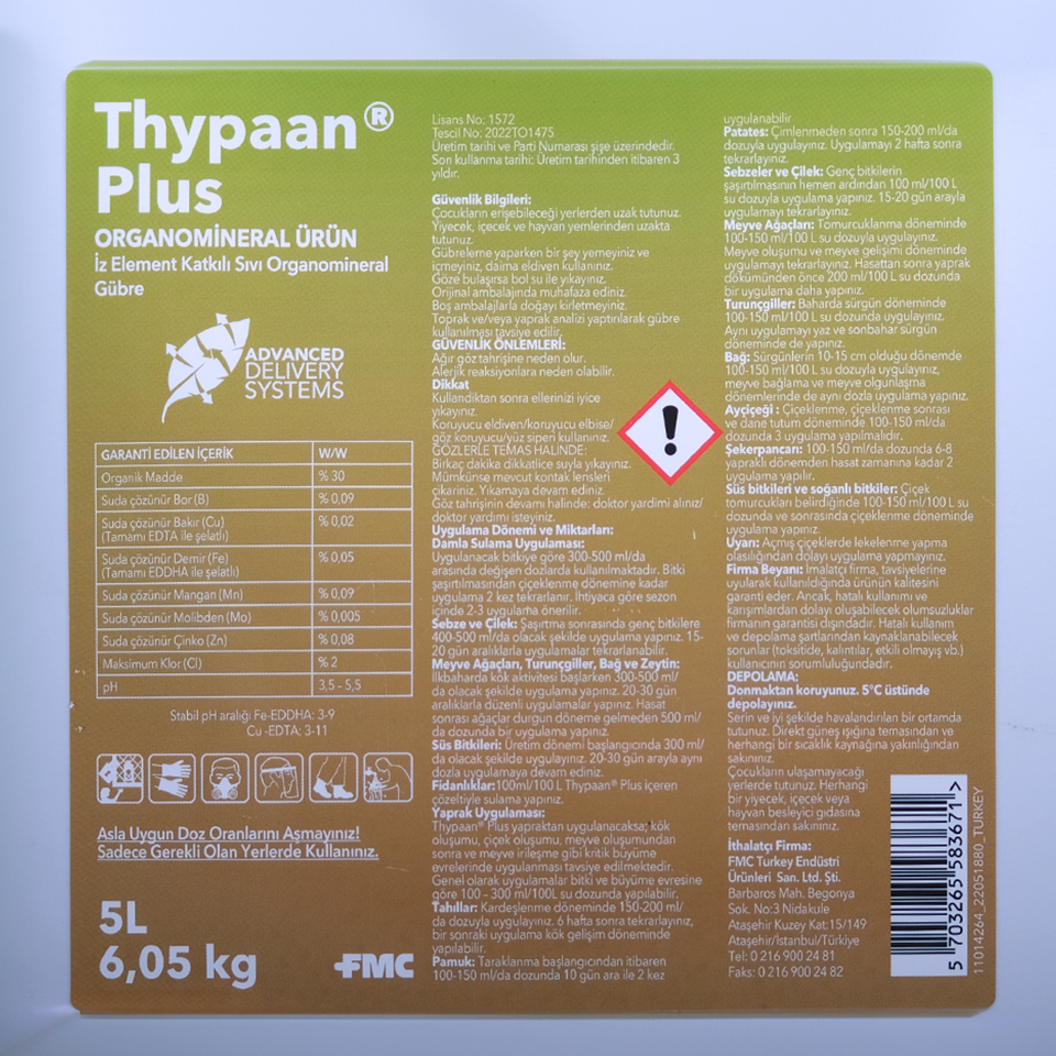 FMC Thypaan PLUS İz Elemen Yosun 5LT FMC Thypaan PLUS İz Elemen Yosun 5LT